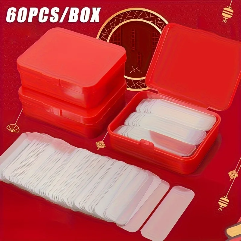 

60/120/180 reusable double-sided tape boxes: transparent mounting strips for home and office - versatile and mobile