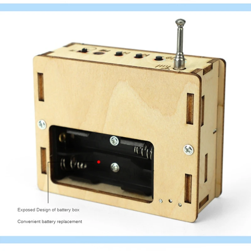 DIY FM Radio Modell Holz Wissenschaft Experiment Kits Wissenschaft Lern puzzles Experiment selbst gemachte Montage Materialien Kit