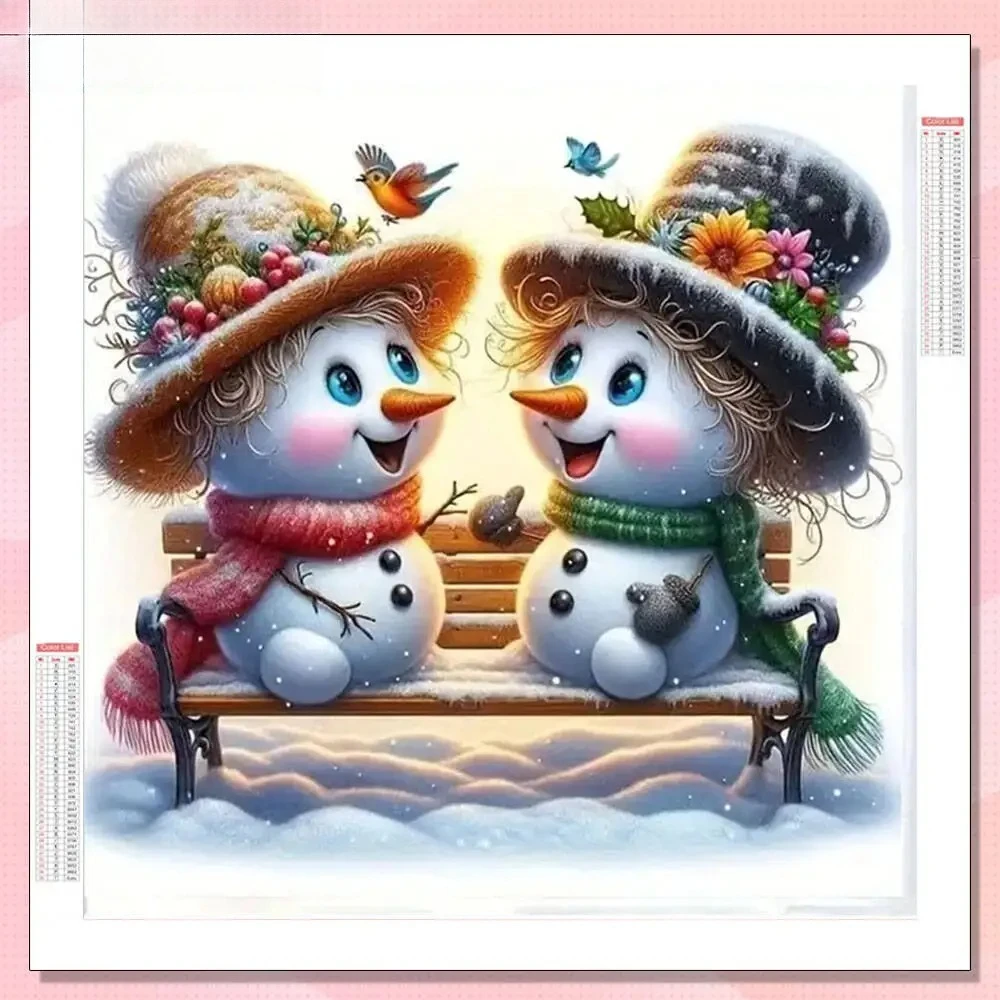 

5D алмазная живопись, полный комплект, снеговик, полная дрель, круглые акриловые стразы без рамы, Рождество, зима, домашний офис, декор стен, подарок