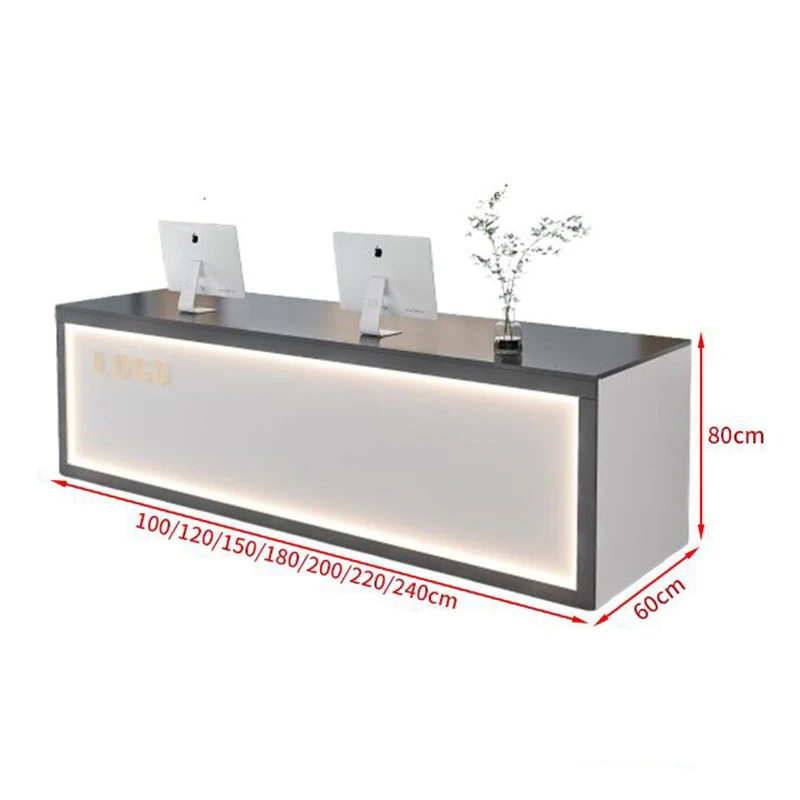 Custom Glamour Reception Desk Senior Unique Luxury Senior Bar Counter Commercial Professional Recepcja Commercial Furniture