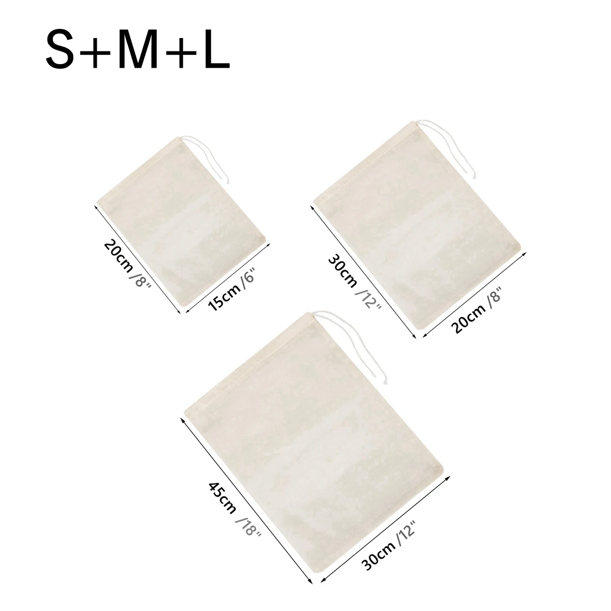 Lot de 6 sacs à lait de noix, tissu filtrant pour lait d'amande, tissu filtrant en nylon lavable et durable, pour lait de noix, jus de fruits, lait de soja, café, jus