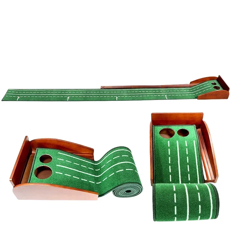 Golf Putter Trainer Practice Set Training Mat Indoor Mini Golf Putting Green Golf Simulator Set