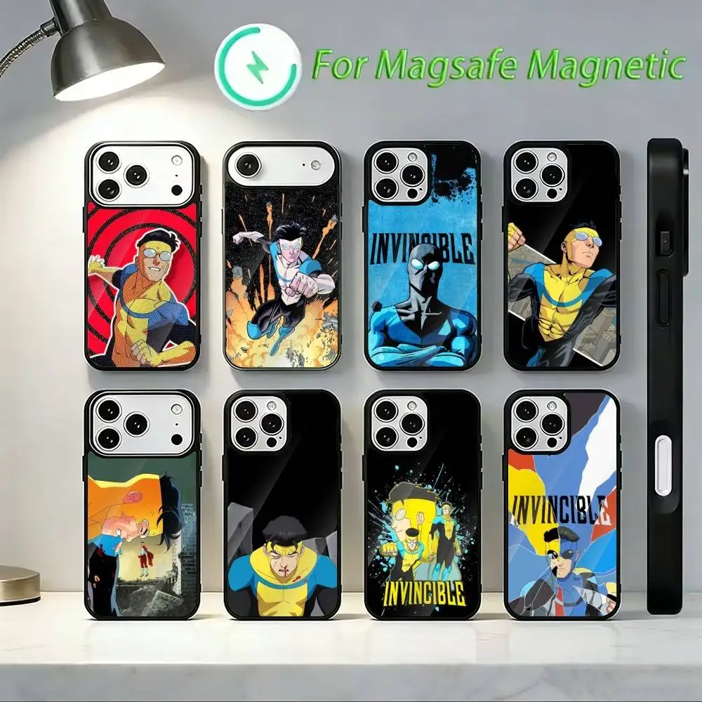 

Manga I-Invincible-s Phone Case For IPhone17,16,15,14,13 Plus,Pro Max Magnetic For Magsafe Wireless Charging
