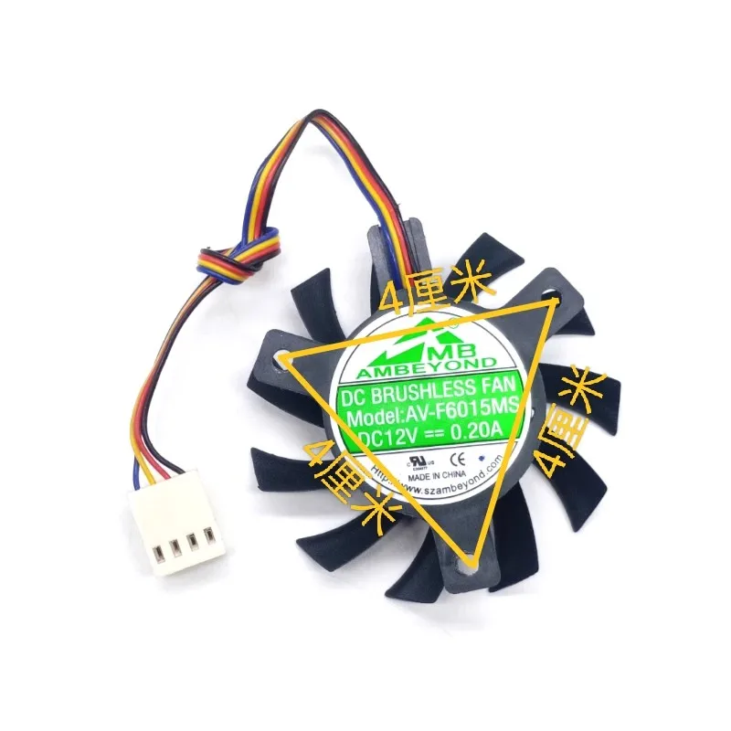 New Cooler Fan Main Board CPU Radiator 12V 0.2A AV-F6015MS Hole Distance 40MM
