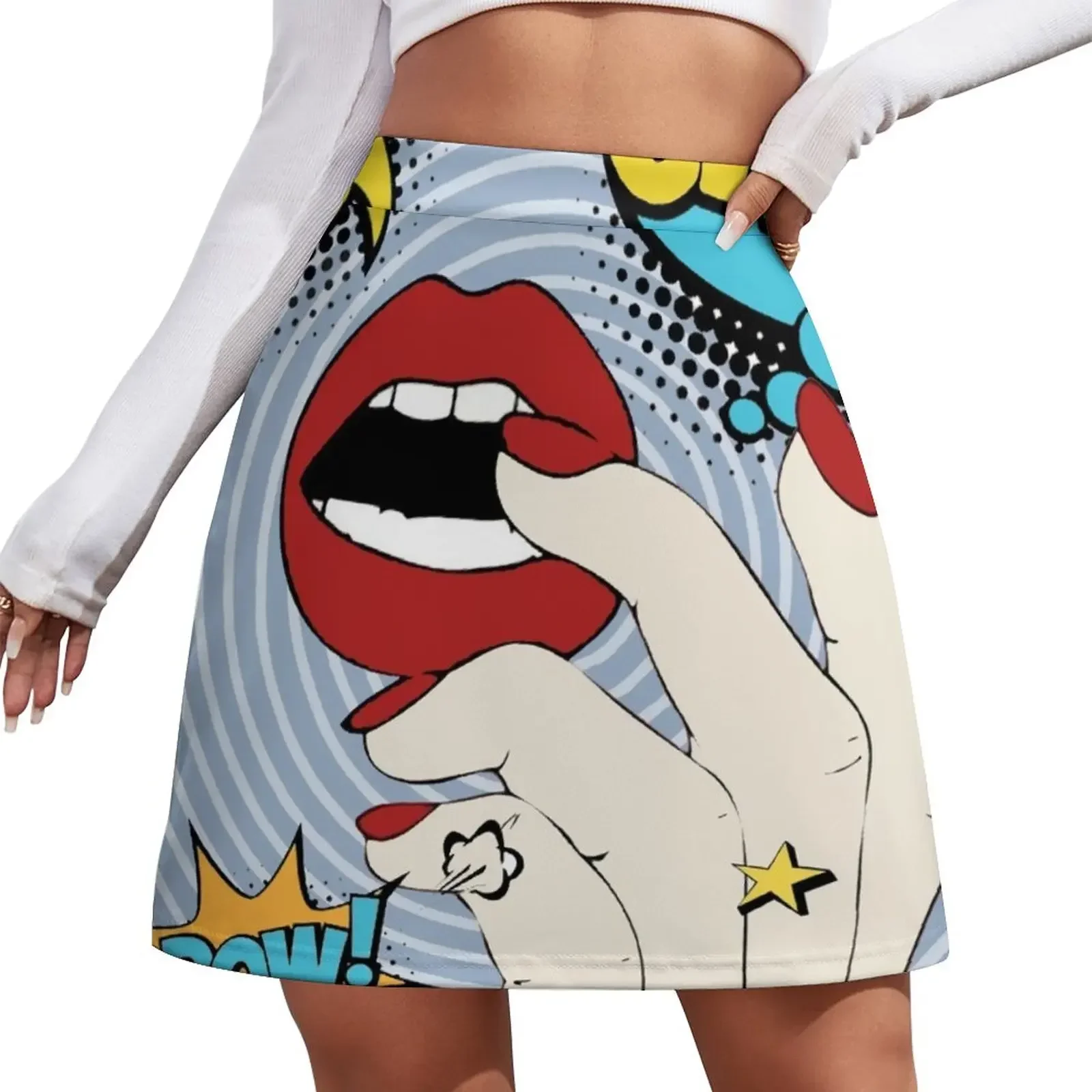 

Pop Art Mini Skirt Women's summer skirt mini skirt