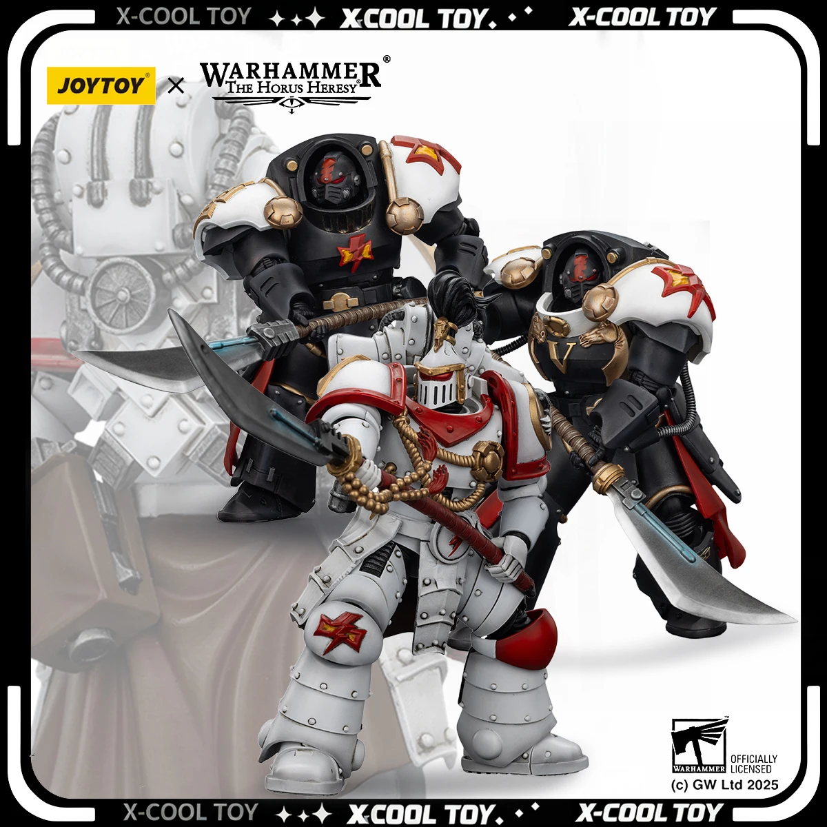JOYTOY Warhammer 30K figura de acción de cicatrices blancas 1/18 Legion Praetor Ebon Keshig Terminator figura de acción articulada modelo Juguetes