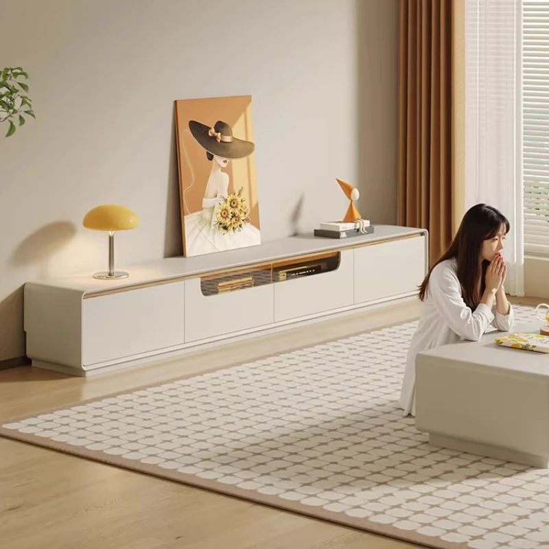 

TV cabinet coffee table combination solid wood living room household floor TV cabinet