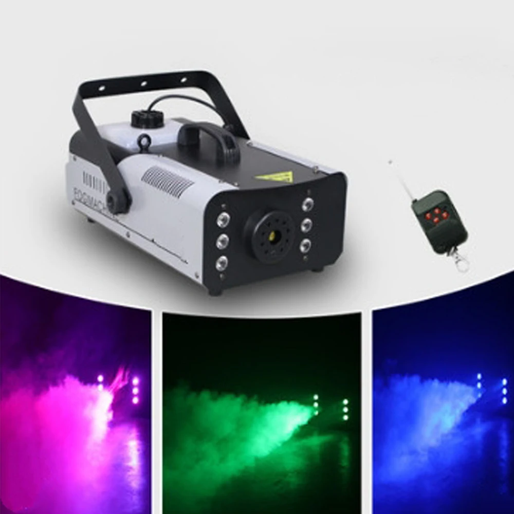 1500W Colorful LED RGB Stage Remote Control Constant Temperature Disco fog Machine For  DJ Disco Party  Festival Celebration