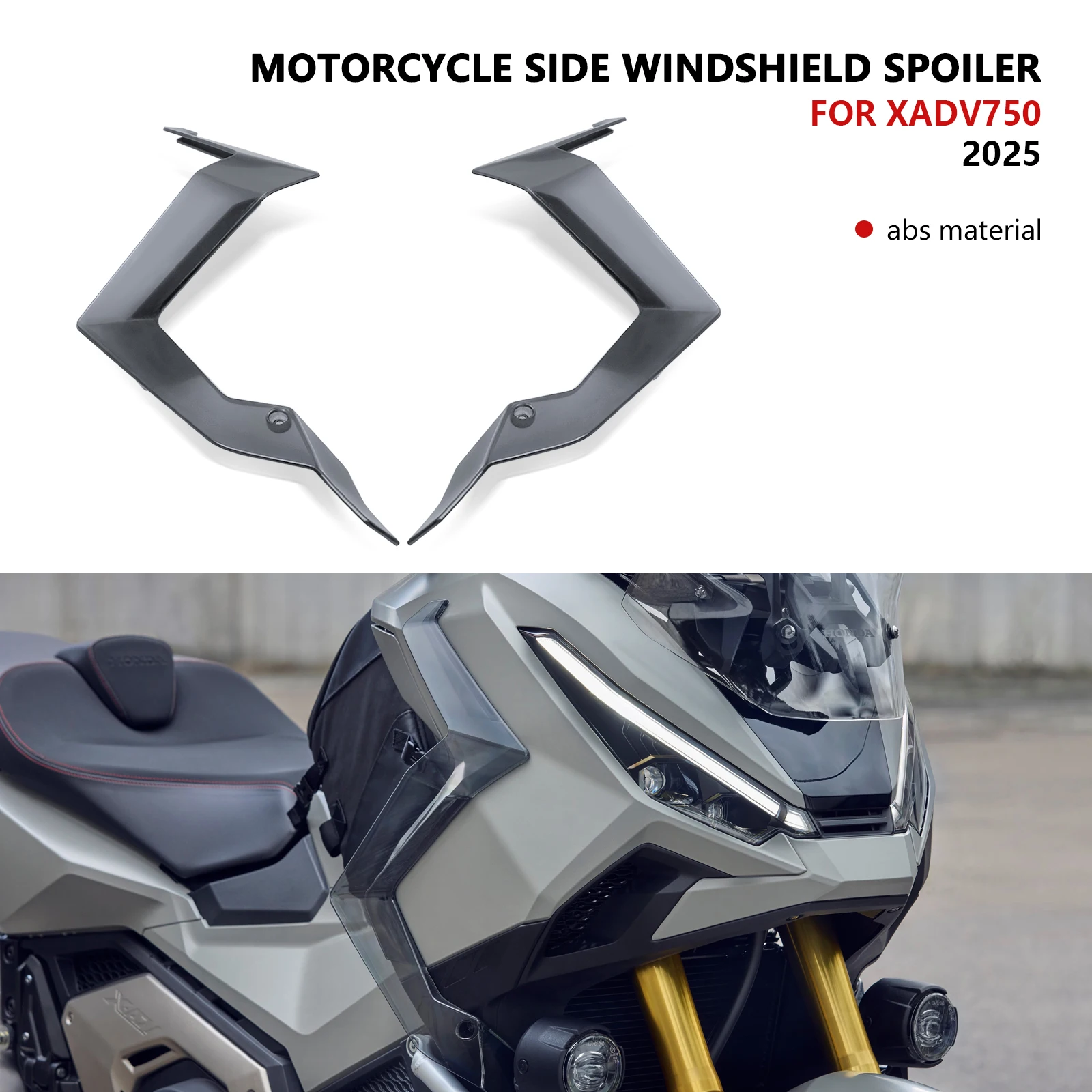 For Motorcycle Winding Strip Wind Cutting Fixed Wind Wing Leg Shield Side Protection Windshield XADV750 X-ADV 750 2025