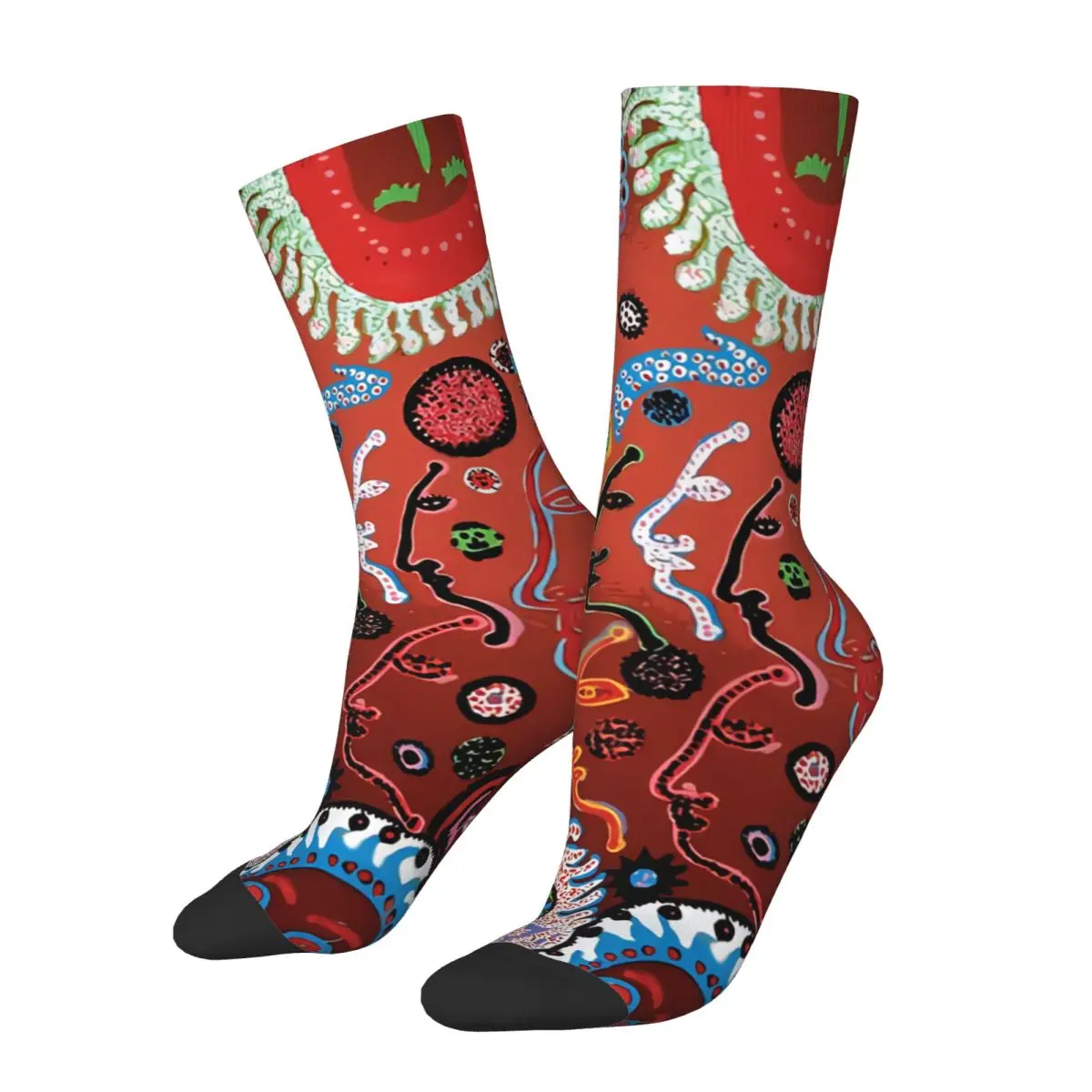 

Yayoi Kusama Japanese Artist Fungus Men Women Socks Cycling Novelty Spring Summer Autumn Winter Stockings Gift