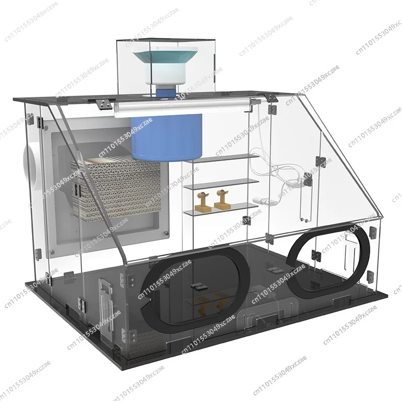 

Small spray box Gundam figure manual model coloring workbench closed paint exhaust fan exhaust cabinet spray box