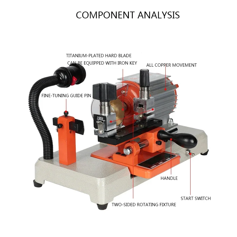 238-RS Horizontal Multifunctional Keying Machine 110v/220v Small Manual Key Duplicating Machine