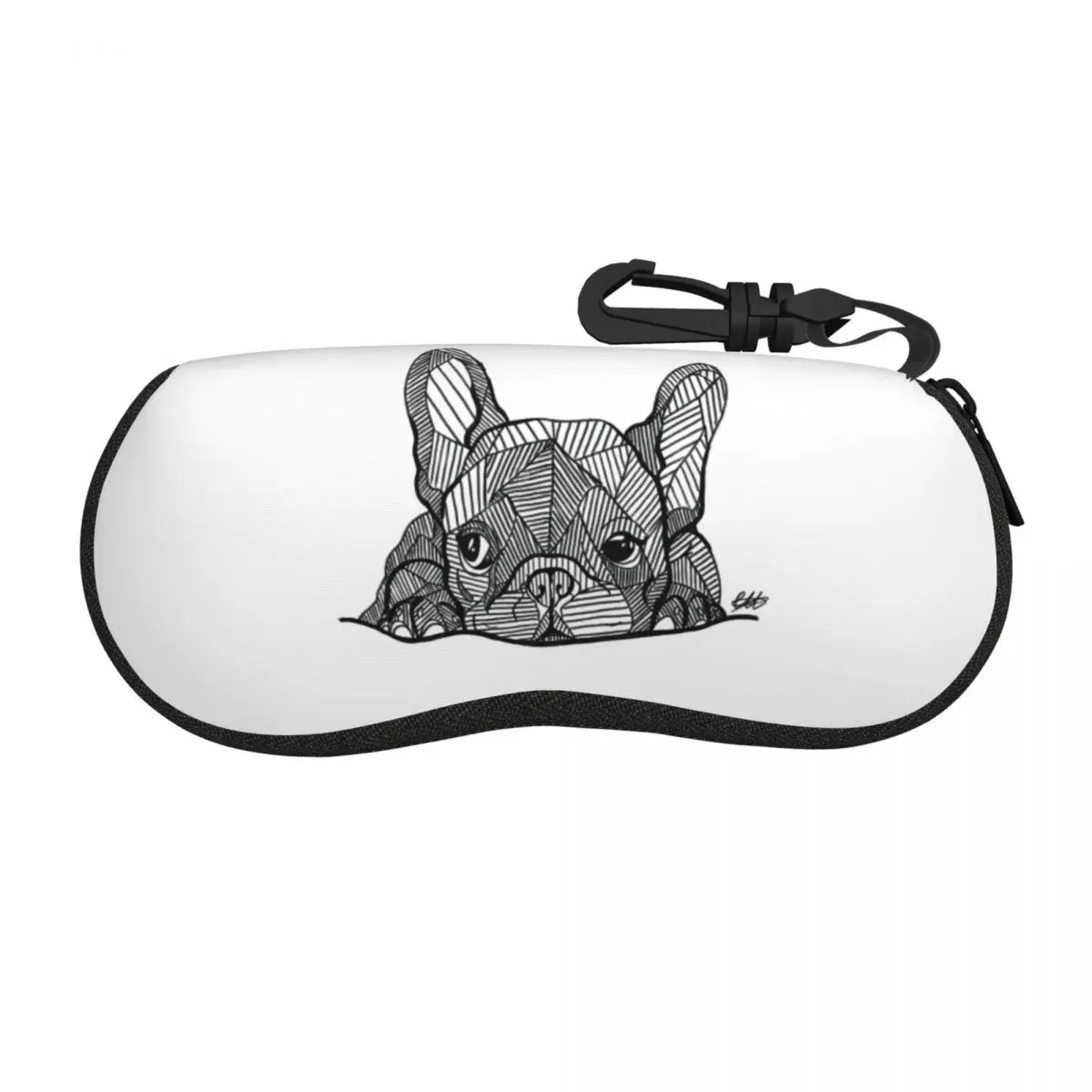 

Custom French Bulldog Shell Eyeglasses Protector Cases Men Women Sunglass Case Frenchie Dog Lover Glasses Pouch