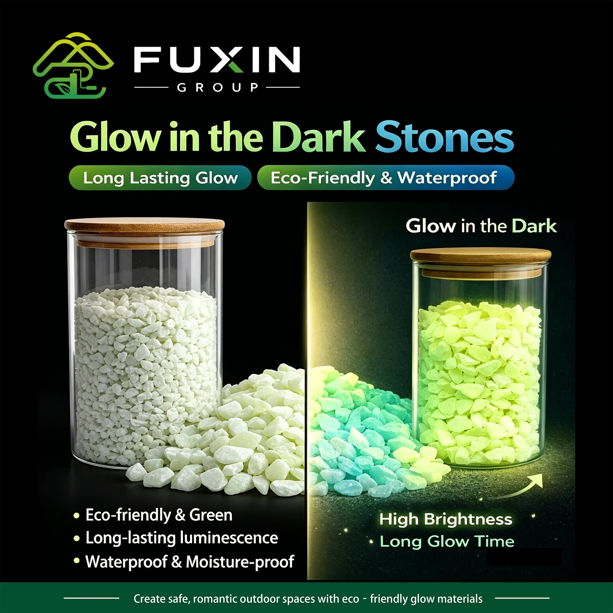 Glow Stone Decorative Gravel for Garden Path Aquarium Luminous Pebbles