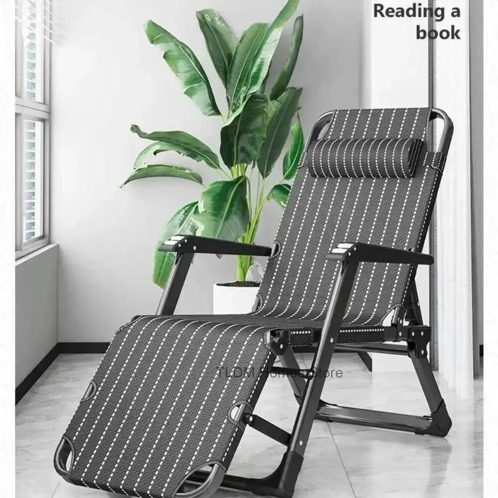 Multifunctional and Camping Office Bed Outdoor Chair Cotton Single Person Mat Rest Folding Outdoor Bed Portable Lounge Chair