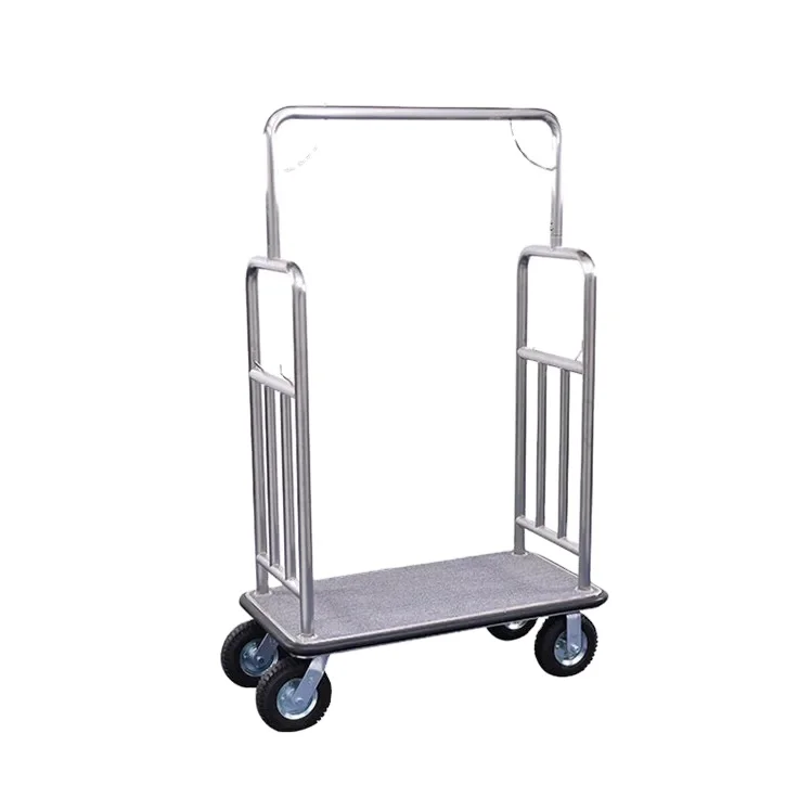 

New Arrival Wholesale Customized Metal Trolley Cart Vintage Hotel Luggage Cart