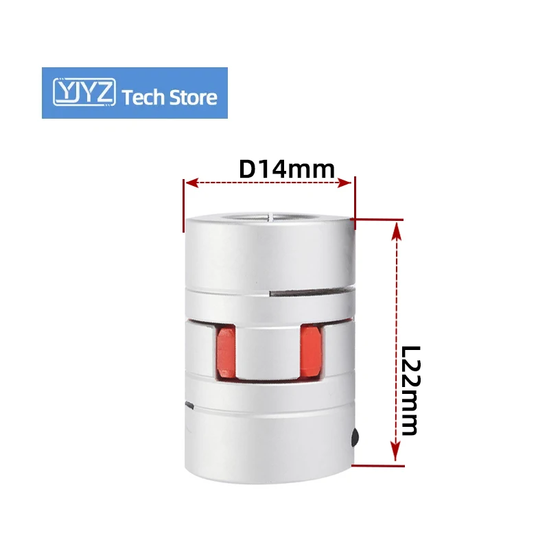 Motor Flexible Star Plum Coupling D14 L22 Elastic Shaft Coupling Inner Hole 3/4/5/6/6.35/7/8mm Aluminium Standard