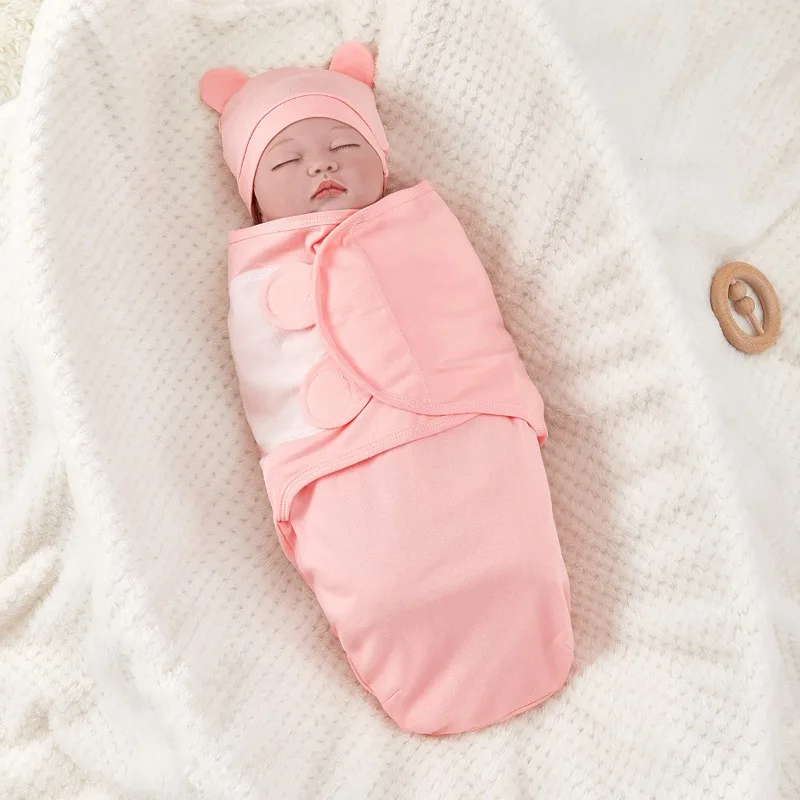 1/2PCSBabies Sleeping Bags Newborn Baby Cocoon Swaddle Wrap Envelope 100%Cotton 0-6 Months Baby Blanket Swaddling Wrap Sleepsack