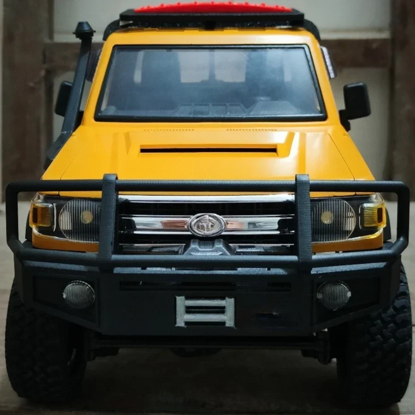 RC Crawler Custom Sized Bull Bar Front Bumper Body Protector Upgrade Parts for MN82 1/12 Keep Original Fog Light Mod Accessories view 2