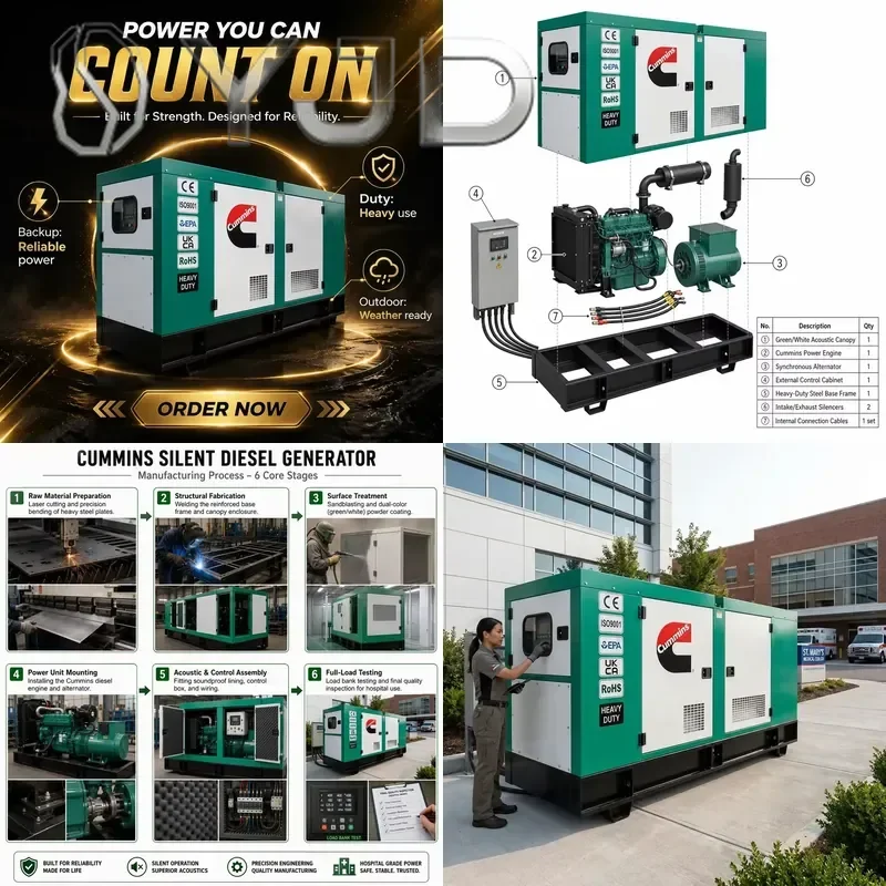 80Kva Generator 100Kw 200Kw Water Cooling System 20kva 100kva 80kw Silent Generator