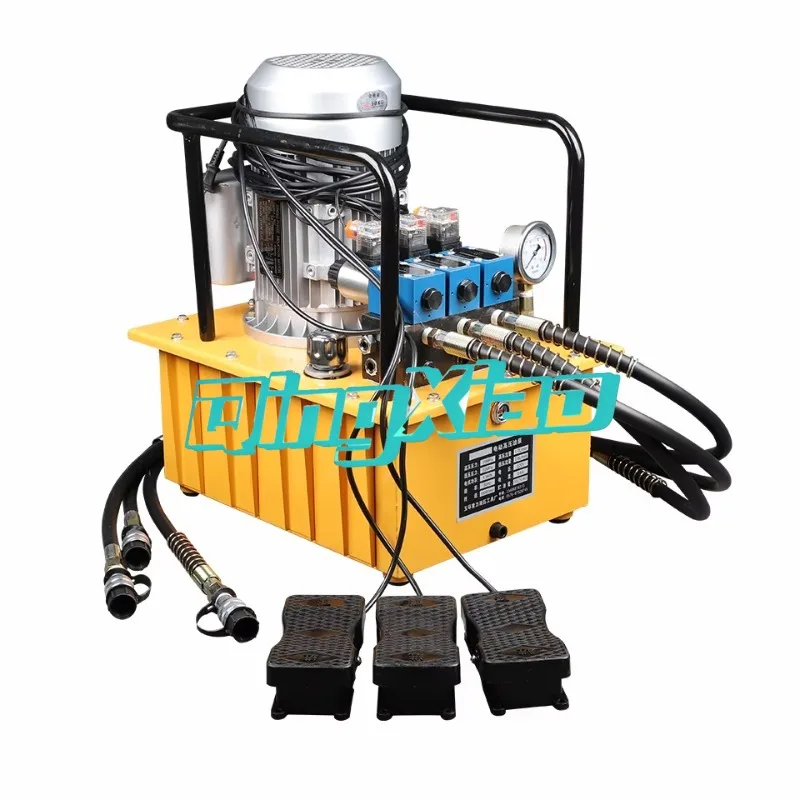 

Industrial Electric Hydraulic Pump 70MPA 1.5KW 3 Station Simultaneous Output Solenoid Valve Oil Press For Multi Tool Operation