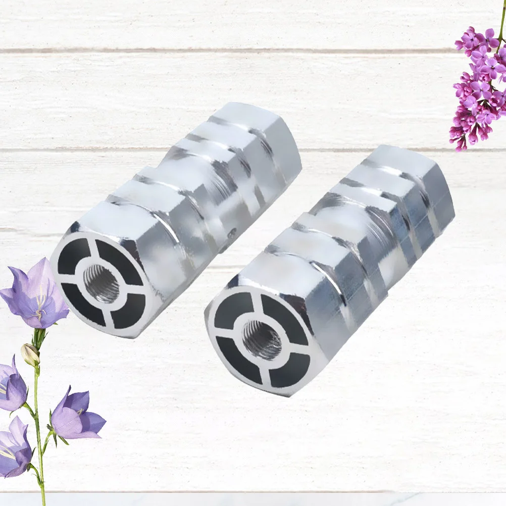 

Aluminum Alloy Footpeg Cylinder Pedal For Bike Repairing, Sturdy Peg Accessory For Mountain Usual Bicycle (Silver)