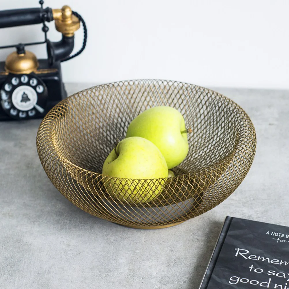 

Fresh Fruit Basket Black Metal Large Volume Decorative Wire Fruit Bowl Vegetable Storage Container for Kitchen Living Room