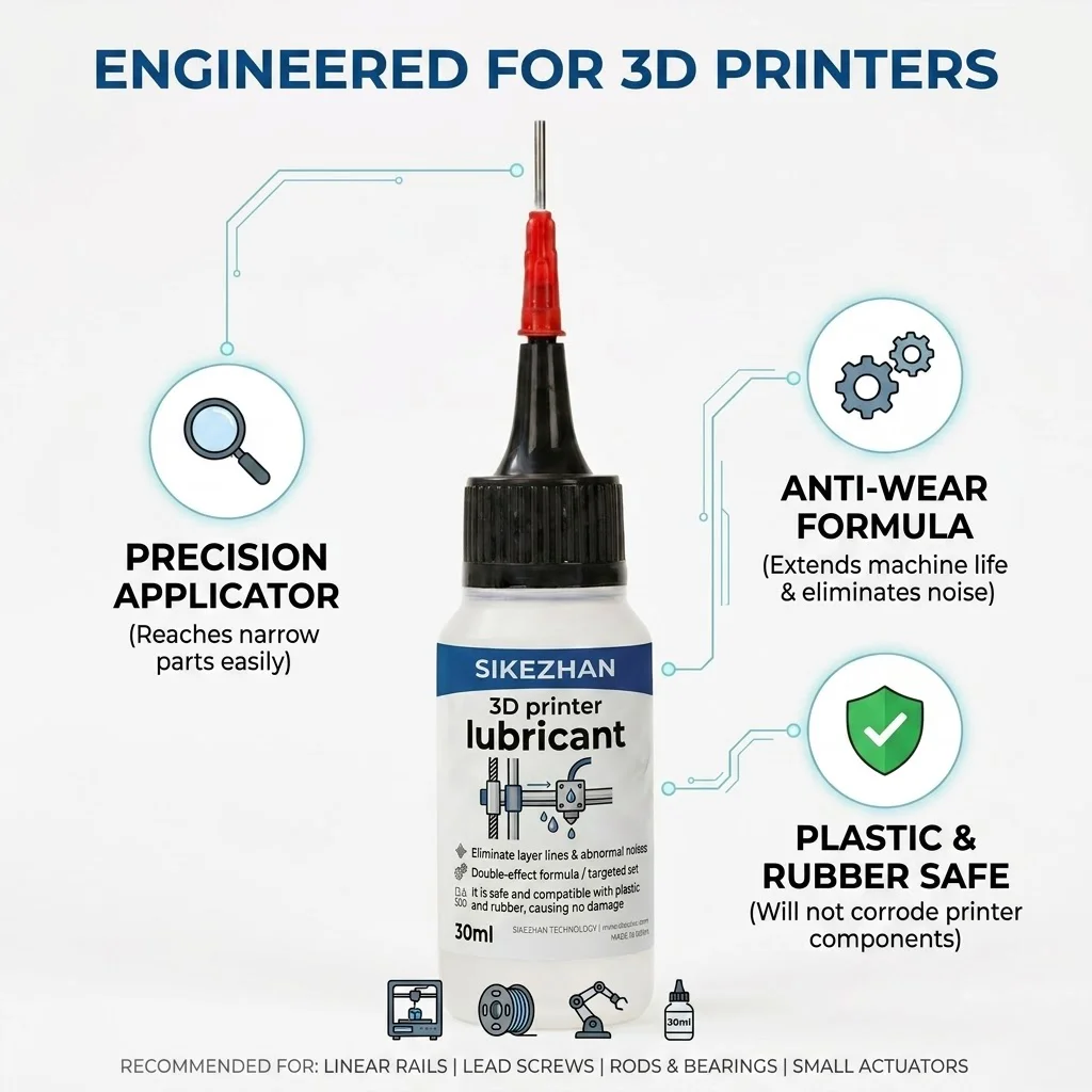 Premium 3D Printer Lubricant Grease Anti-Rust Reducing Noise Linear Rail Lead Screw Oil for Bambu Lab X1 P1S Voron 2.4 Ender 3 view 2