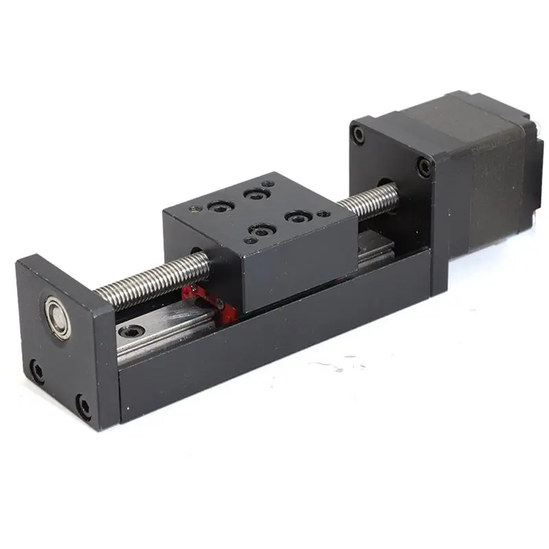 ABGE-Linear Stage Transport Guide Platform 100MM T-Type CNC Sliding Table Rail Stepper Motor For Positioning