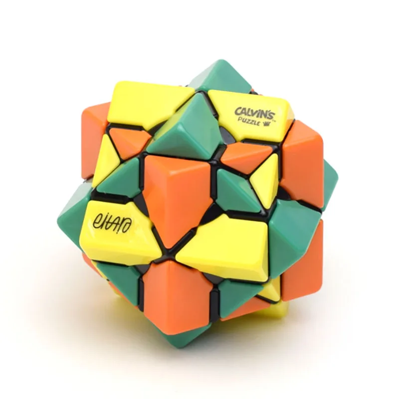 Calvin's Puzzle Cube Puzzle TriCube Turn Solid Color Free Sticker Eitan's TriCube High Difficulty Shapes Puzzles Speed Cube