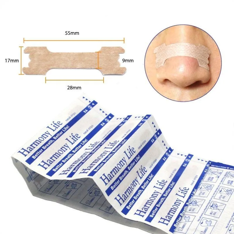 Hot Sale 50PCS Anti Dengkur Dengkuran Breathe Right Better Nasal Strips Patch Snoring Label Health Care Tools Sleeping Patches