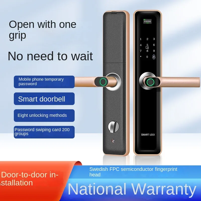 Xk Fingerprint Lock Household Anti-Theft Door Universal Password Lock Electronic Smart Lock