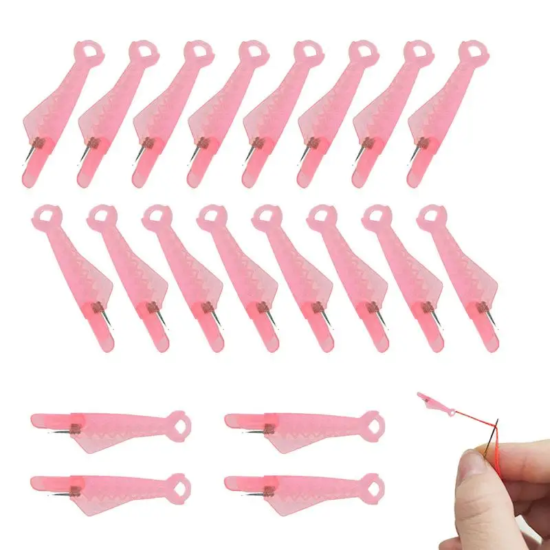 Needle Threader Tool 20pcs Fish Mouth Shape Embroidery Threader Tool Threading Accessory For The Elderly Tailer Sewing Workers