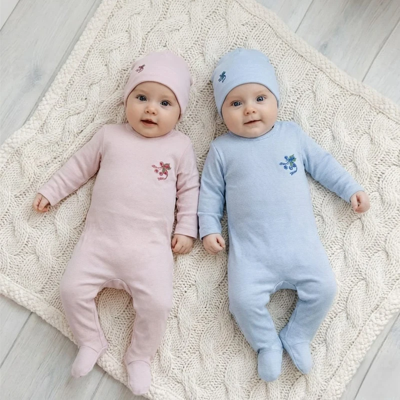 Ali Layette SS26 Striped And Cherry Collection Cotton Family Matching Hat  Blanket Rompers Sets