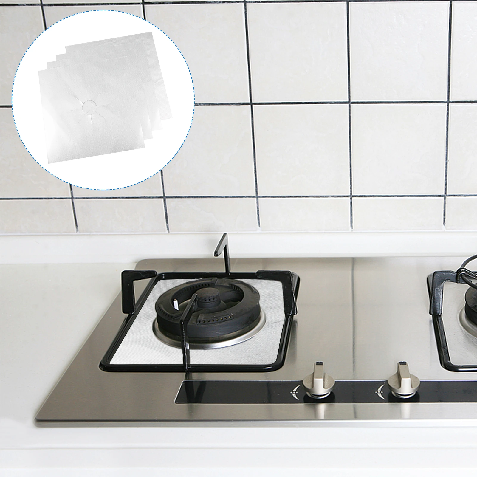 

Gas Protector Black Fiberglass Liner Kitchen Pad Burner Cover Heat Resistant Stove Range Protector Gas Stove Burner