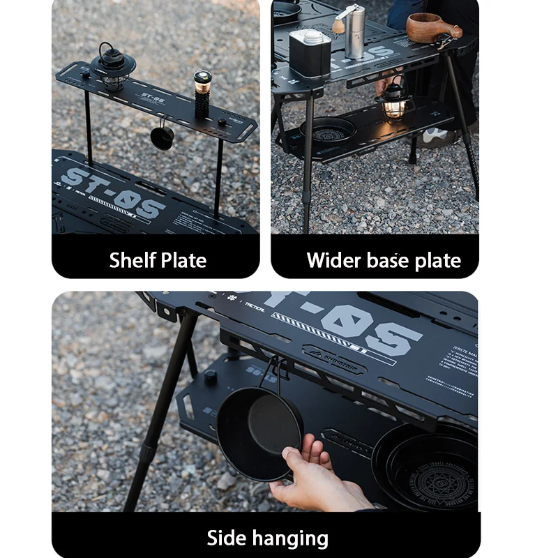 SHINETRIP Outdoor 05aluminiowy stół do deskorolki System taktyczny Stół kempingowy Przenośny składany schowek Możliwość rozbudowy Diversified