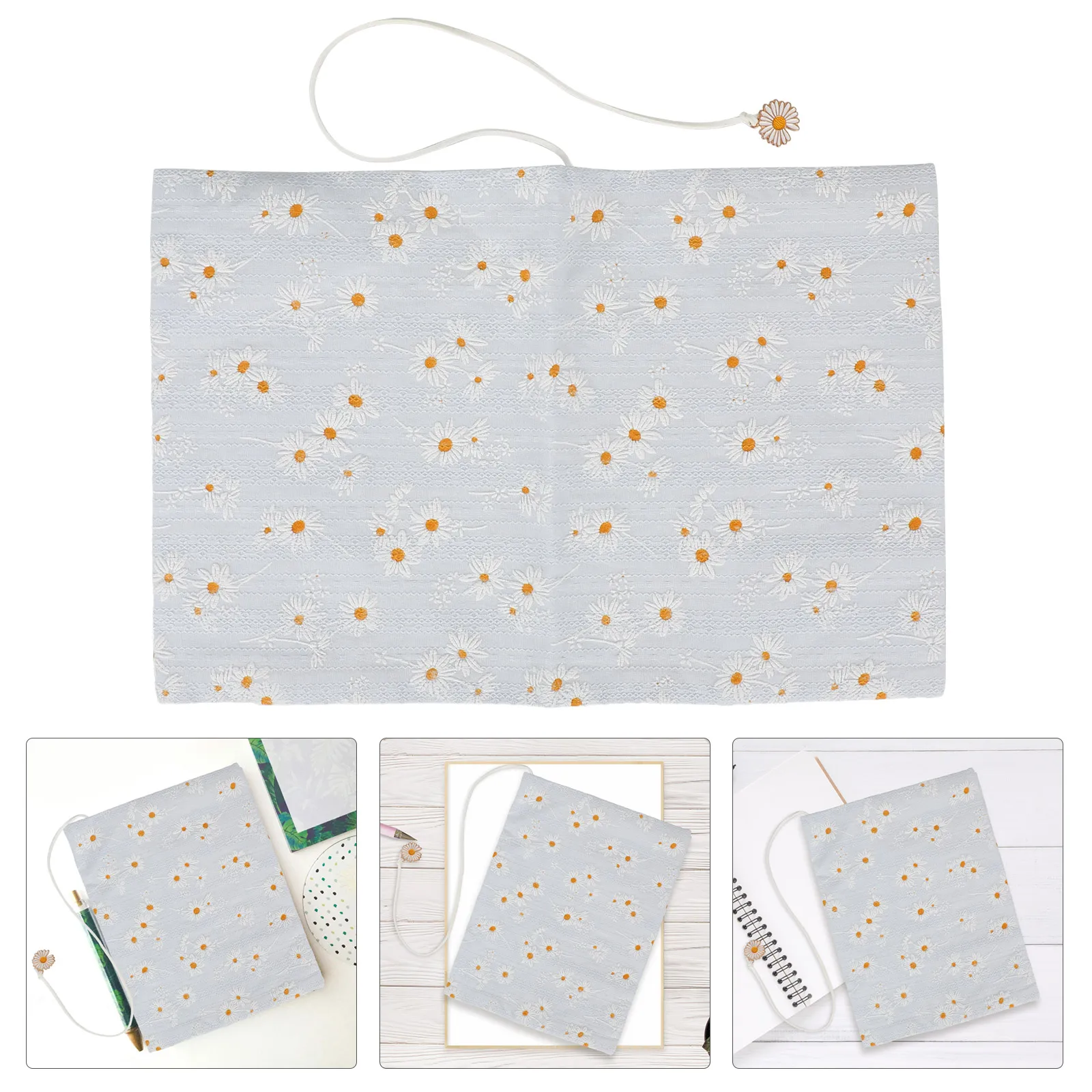 Fabric Book Cover Handbook Cloth Sleeve Manual Protector for Paperbacks Notebook Washable Book Covers Bookbinding Sleeve Pocket