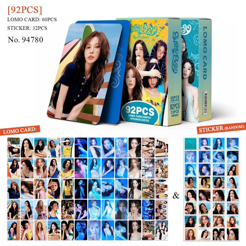 Image of Neueste KPOP-Karte Summer RED VELVET Mini-Album Velvet Summer Fotokarte Star LOMO Sticker Spielzeug Fan-Geschenk