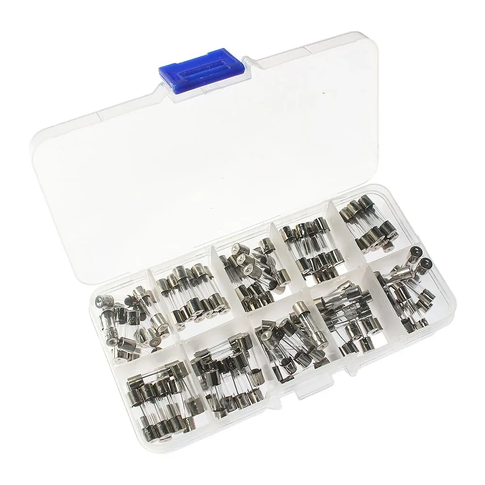 5x20mm Glass Fuse Fast Blow Fuse Assortment Kit, 0.5A~30A 250V Quick Blow Fuse 0.5A  1A  2A  3A  5A  8A  10A  15A  20A 30A