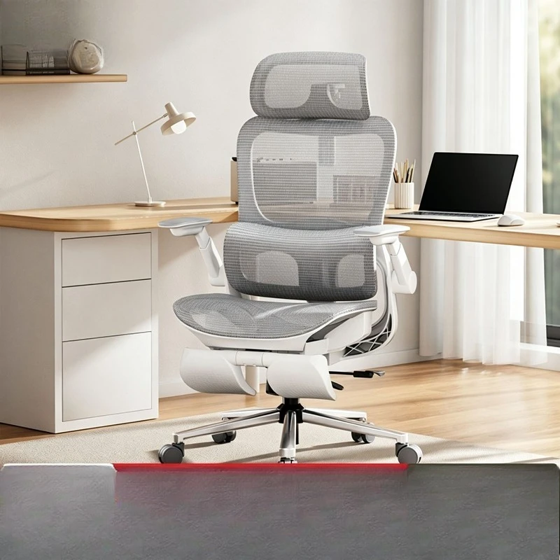 Armrest Reinforced Ergonomic Office Chair, Sturdy Desk Seat for Daily Office Use