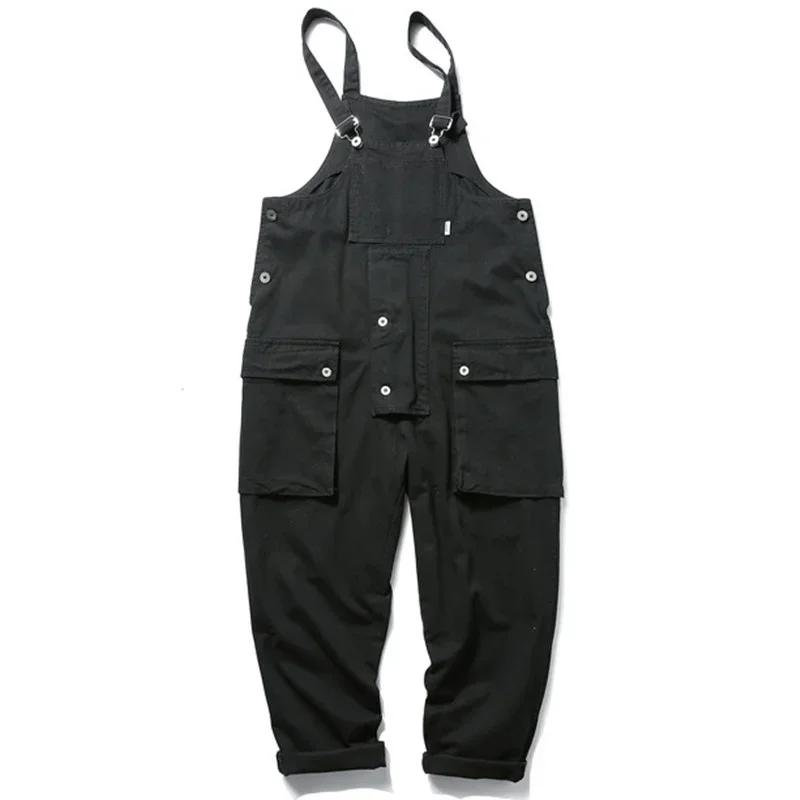 Spring Men's Jumpsuits Overalls Outdoor Hiking Trekking Fishing Pants Male Multi-pockets Straight Hip-hop Loose Tooling Trousers