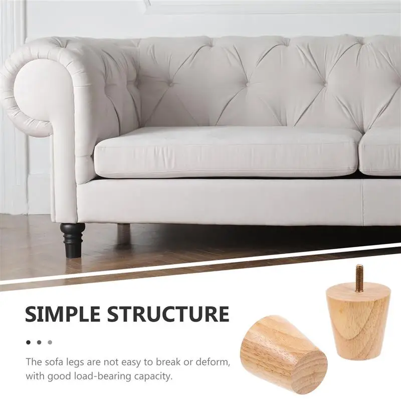 2pcs Wood Sofa Legs Wood Couch Folding Table Legs Leg Replacements Furniture Legs Feet Practical Folding Table Legs Feet