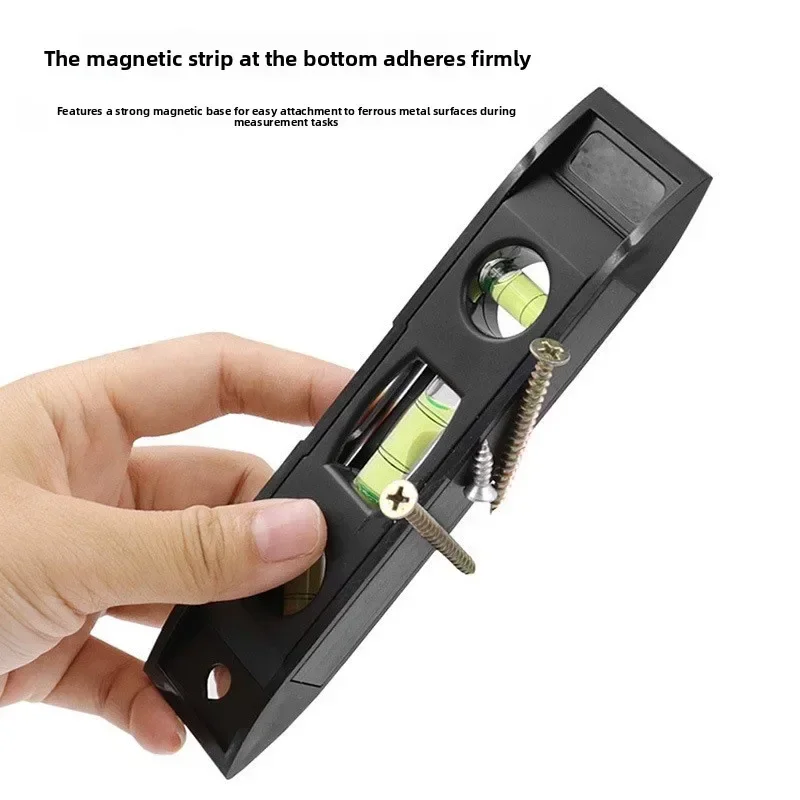 Mini Torpedo Spirit Level 3 Bubbles Magnetic Pocket Bubble Level Ruler Horizontal Vertical 45 Degree Measuring Tool Construction