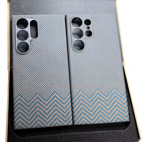 Applicable S24Ultra Samsung S23Ultra/S22Ultra Kevlar S21 real carbon fiber phone case S22 fiber fall proof