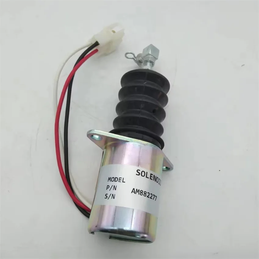 Fuel Shut Off Solenoid AM882277 12V Compatible With John Deere Compact Tractor 670 770 870 970 1070