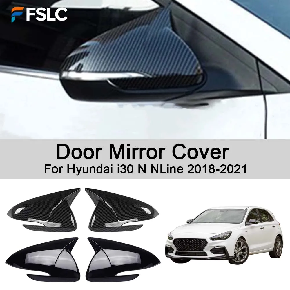 Car Rearview Accessories Door Mirror Cover For Hyundai i30 N NLine 2018-2021 Car Decoration Styling Upgrade Modify A Car