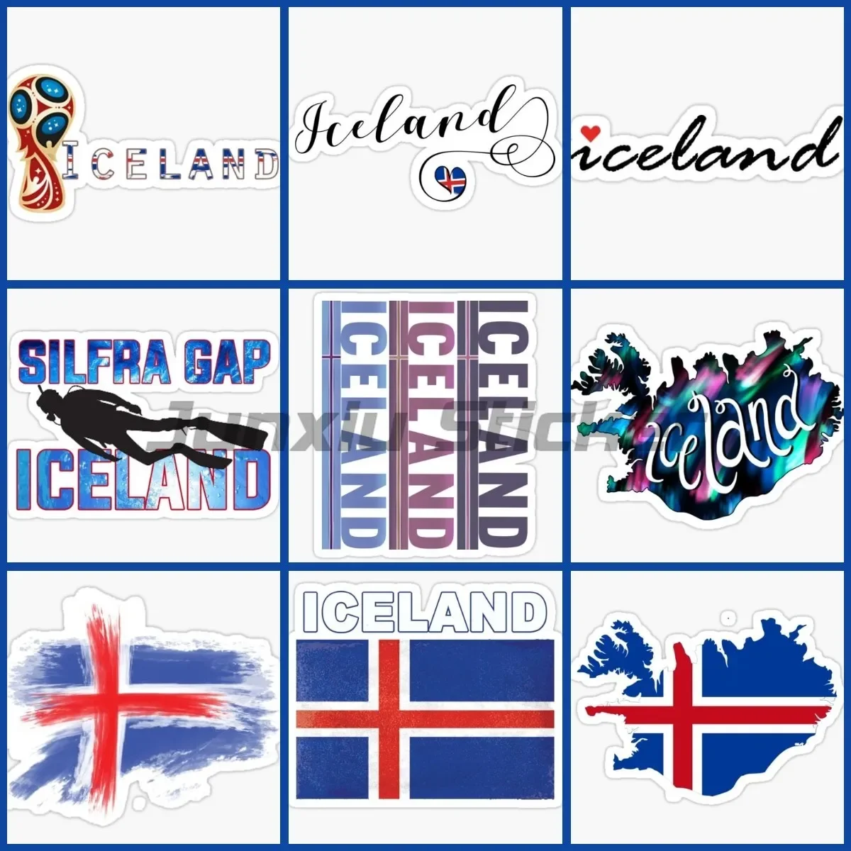 

Creative IS Iceland Icelandic Flag Map Landscape Stickers Bicycle Vinyl Moto Laptop Truck Window Van Helmet Car Decoration Decal