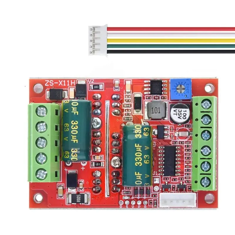 

AT82-BLDC Three Phase Brushless Motor Controller, PWM Hall Motor Driver Board For 12V 24V 48V Motors, DC 6-60V 400W