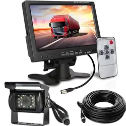 7inch Monitor Backup Camera 12-24V TFT Truck Rear View Camera HD Display Full Set Parking Reverse System For Pickup Van RV