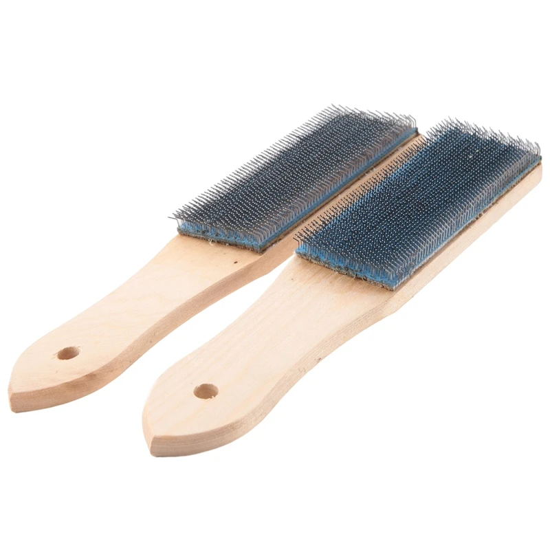 

File Card Brush Steel Card File Brush Cleaner Remove Chip Metal Bits Cleaning 8.26 Inch Length, 2 Pieces